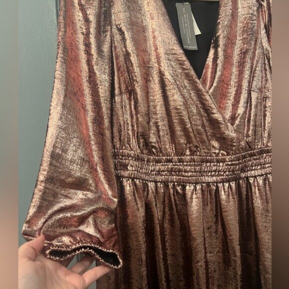 NWT Rose Gold Crossover Dress - 14/16L - Picture 3 of 4